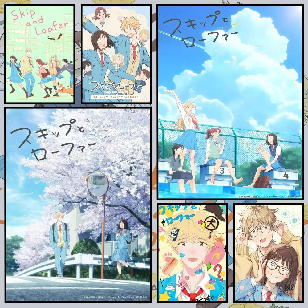 Skip and Loafer Anime Poster – Waterproof Peel-and-Stick PVC Anime Wall Poster Axl