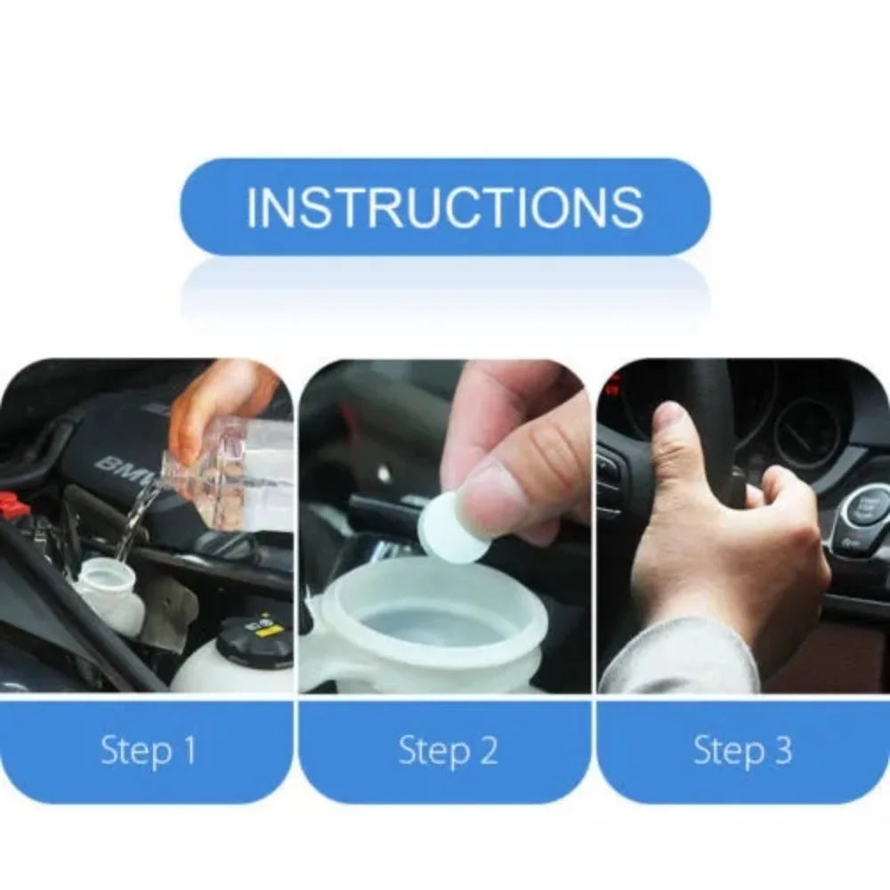 Car Windshield Cleaner Effervescent Tablets – 10 & 100 Pack Windshield Cleaner Tablets Axl