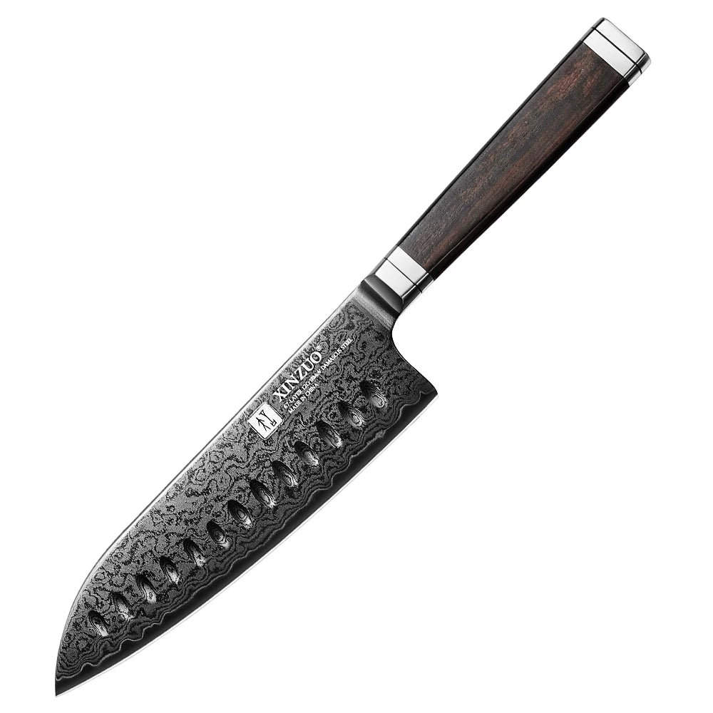XINZUO 5-Piece 67-Layer Damascus Steel Kitchen Knife Set Damascus Knife Set Axl Santoku Knife