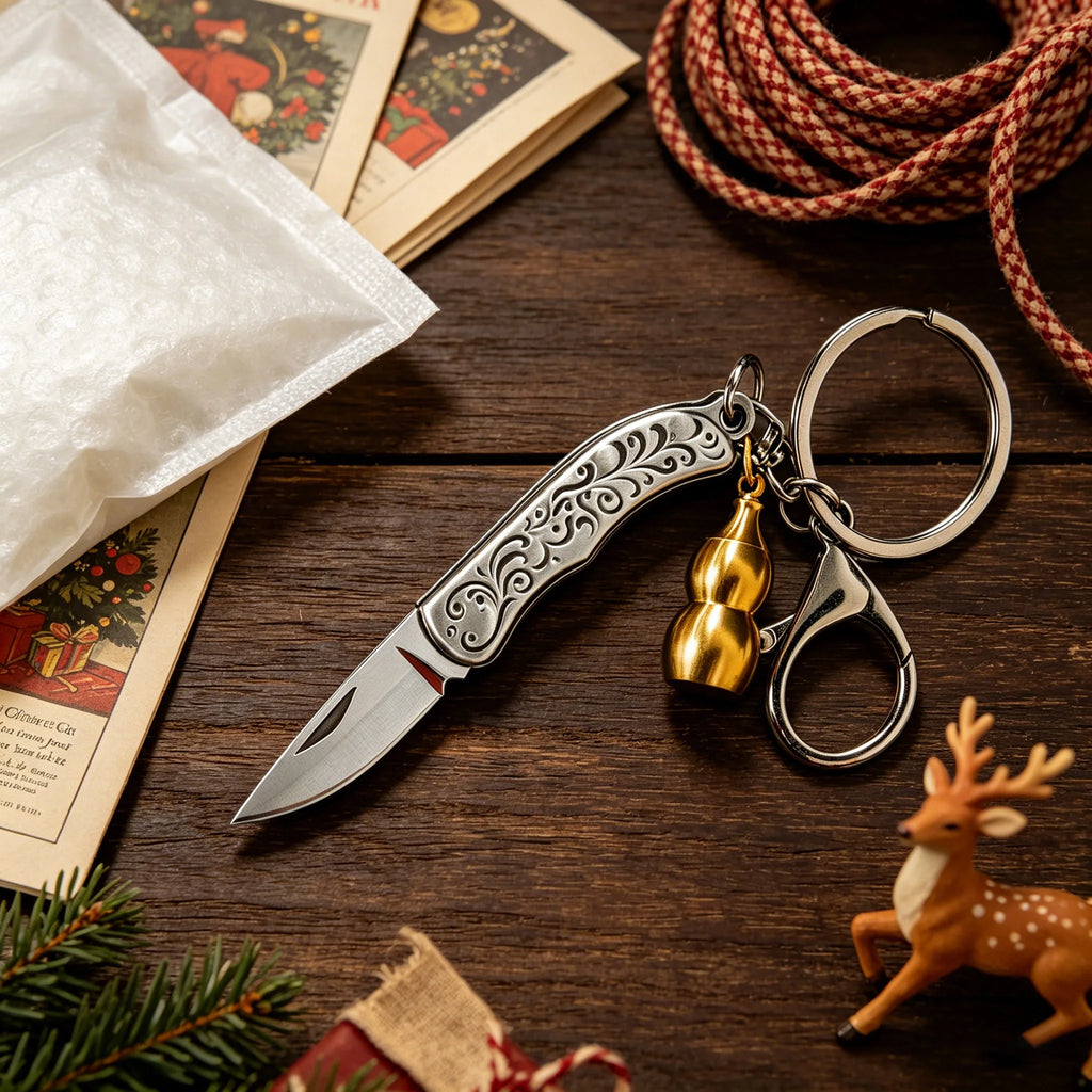 Mini Folding Pocket Knife – EDC Keychain Utility Cutting Tool Folding Pocket Knife Axl Folding Knife