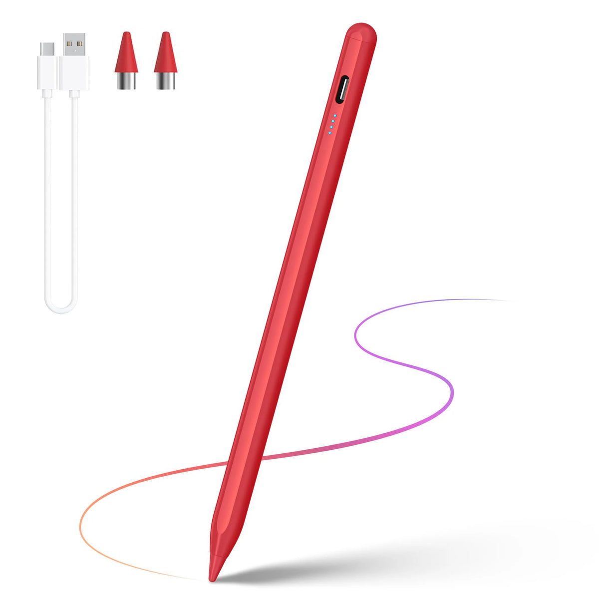 Capacitive Stylus Pen for iPad, Android & Tablets | Fast Charge Tablet Stylus Pen Axl ZP4-red-1
