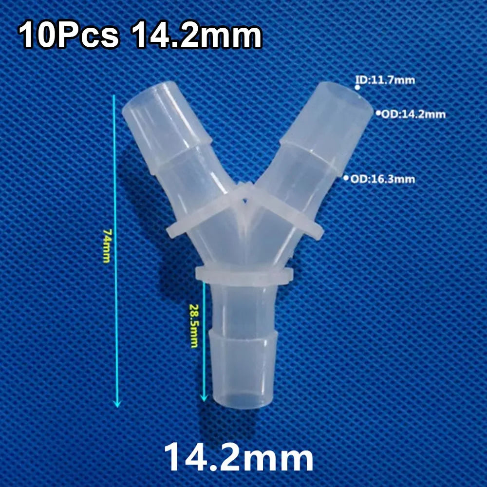 10-Pack Y-Type Tee Connectors – 3-Way PP PE Hose Fittings Hose Tee Connectors Axl 10Pcs 14.2mm