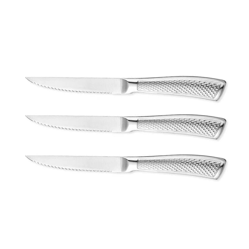 Stainless Steel Steak Knife Set – Serrated Knives 1, 3 or 6 Piece Steak Knife Set Axl 3pcs