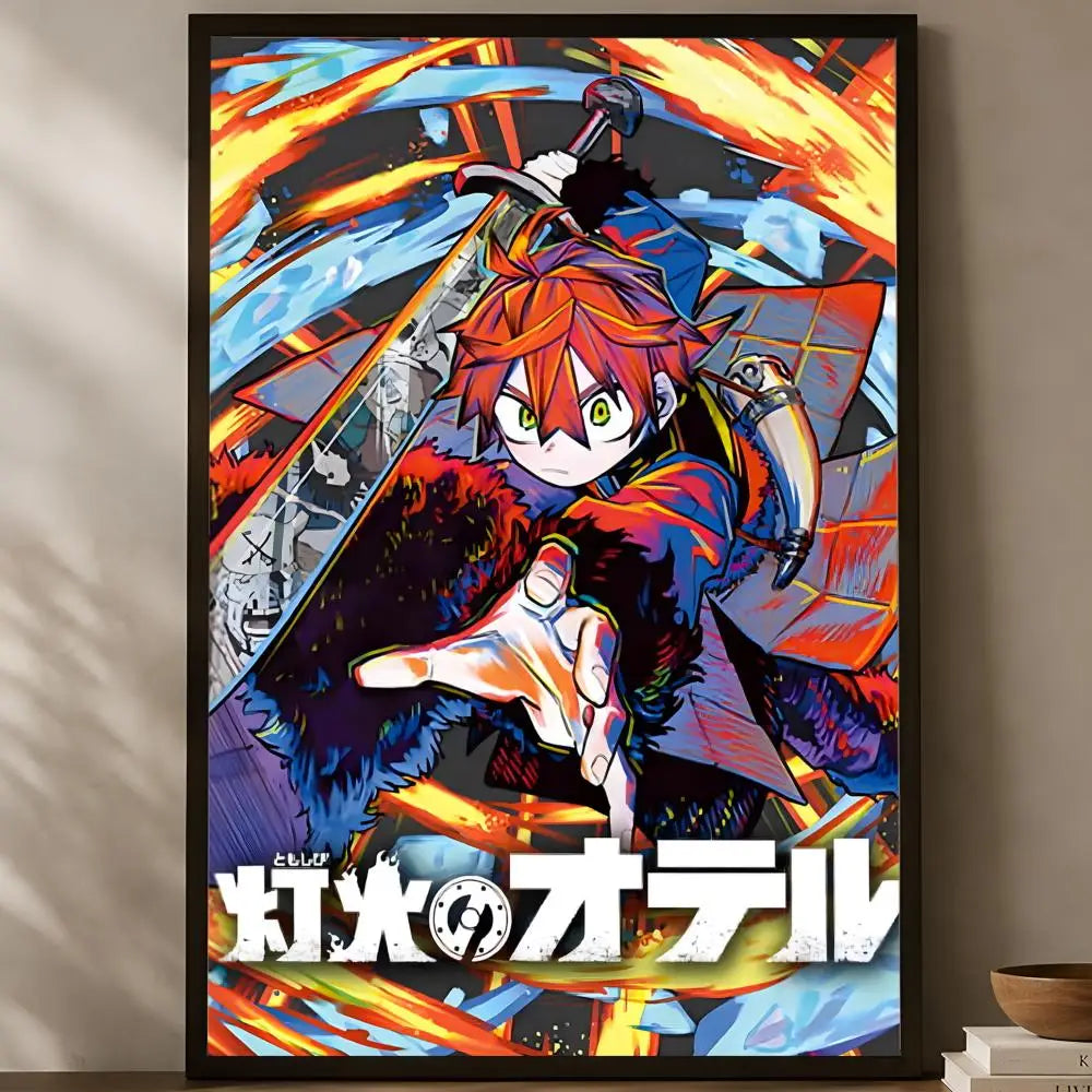 Deadman Wonderland Anime Poster – HD PVC Self-Stick Wall Art Anime Wall Poster Axl White01 30X40cmNoframe