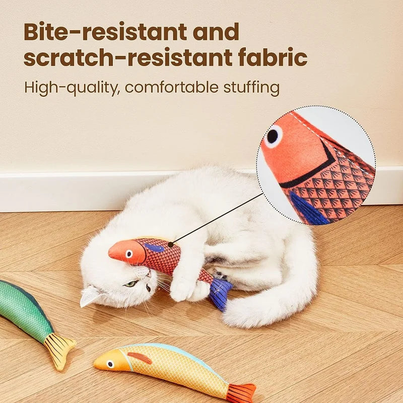 3D Catnip Fish Cat Toy – Plush Interactive Kitten Chew Toy Cat Plush Toy Axl