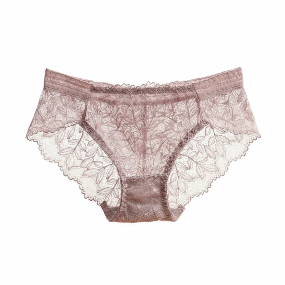 Women's Lace Mesh Briefs – Seamless Low-Rise Underwear Women's Briefs Axl Purple One Size 1pc