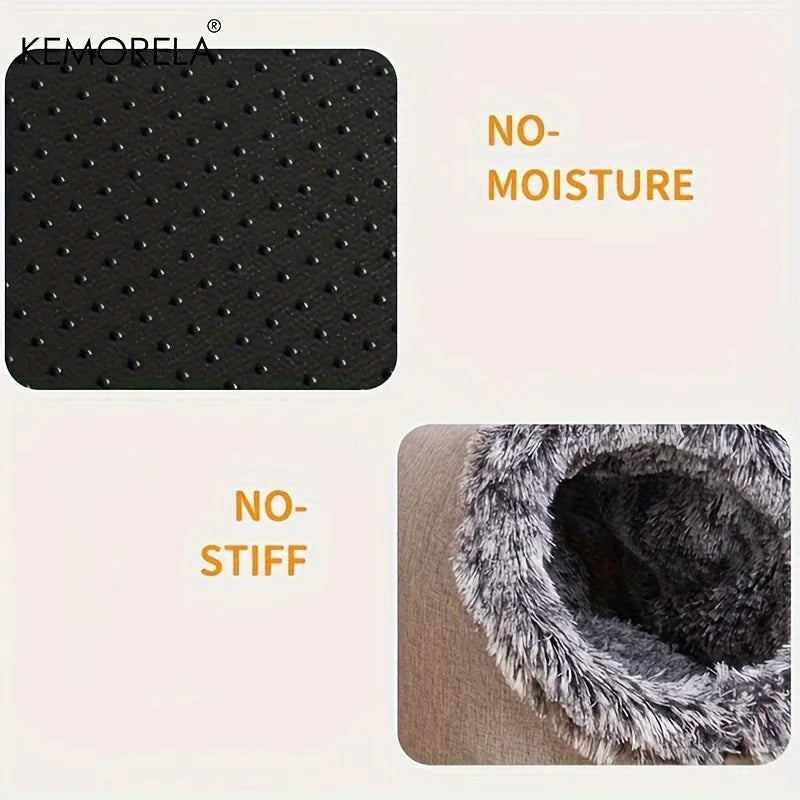 KEMORELA Self-Warming Cat Cave Bed – Cozy Indoor Kitten Nest Cat Cave Bed Axl