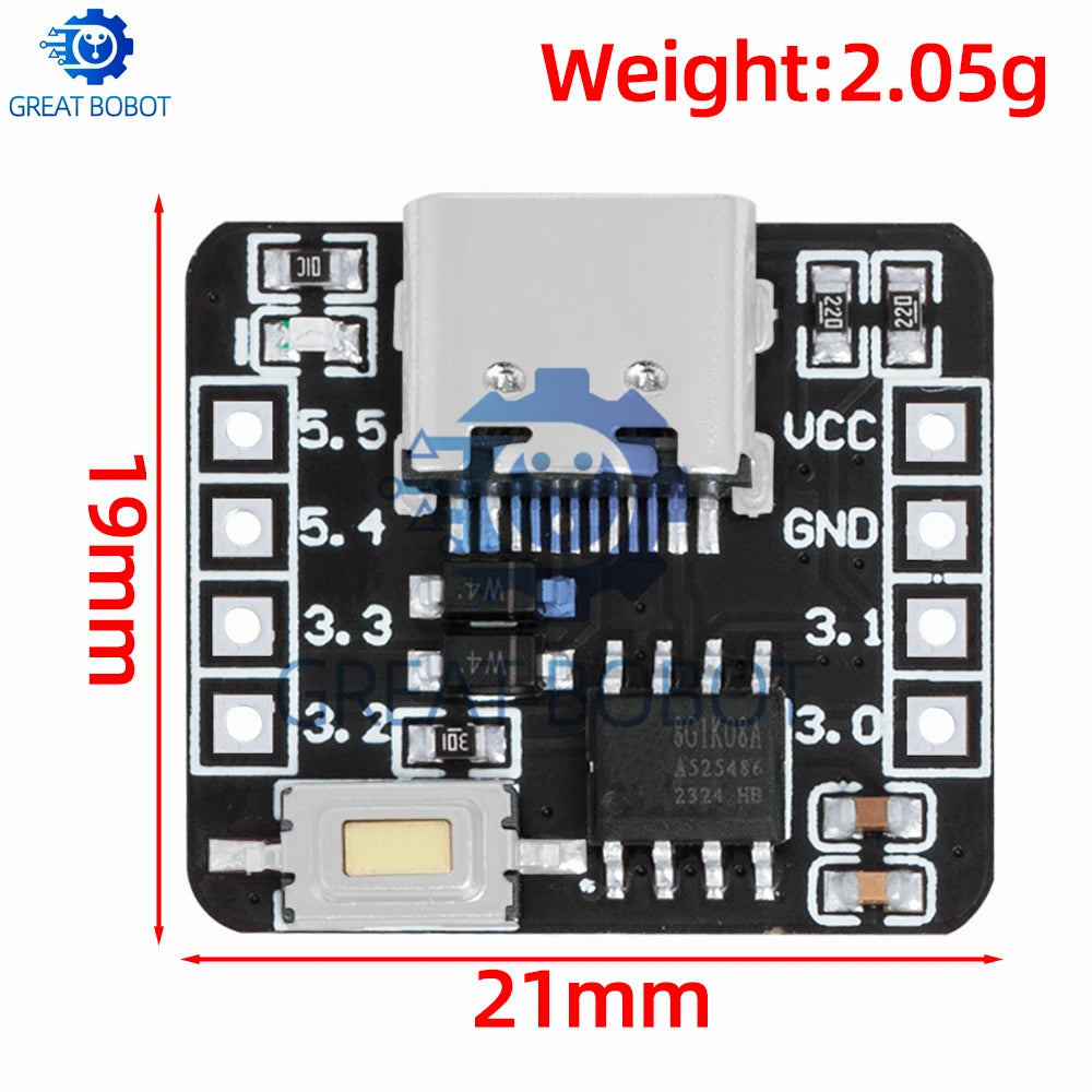 STC8G1K08A 51 MCU Core Board – 8-Pin ADC Development Module MCU Development Board Axl