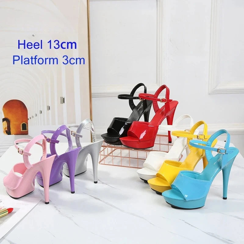 Women's Platform Stiletto Heels – Peep Toe Gladiator Pumps Platform Stiletto Pumps Axl