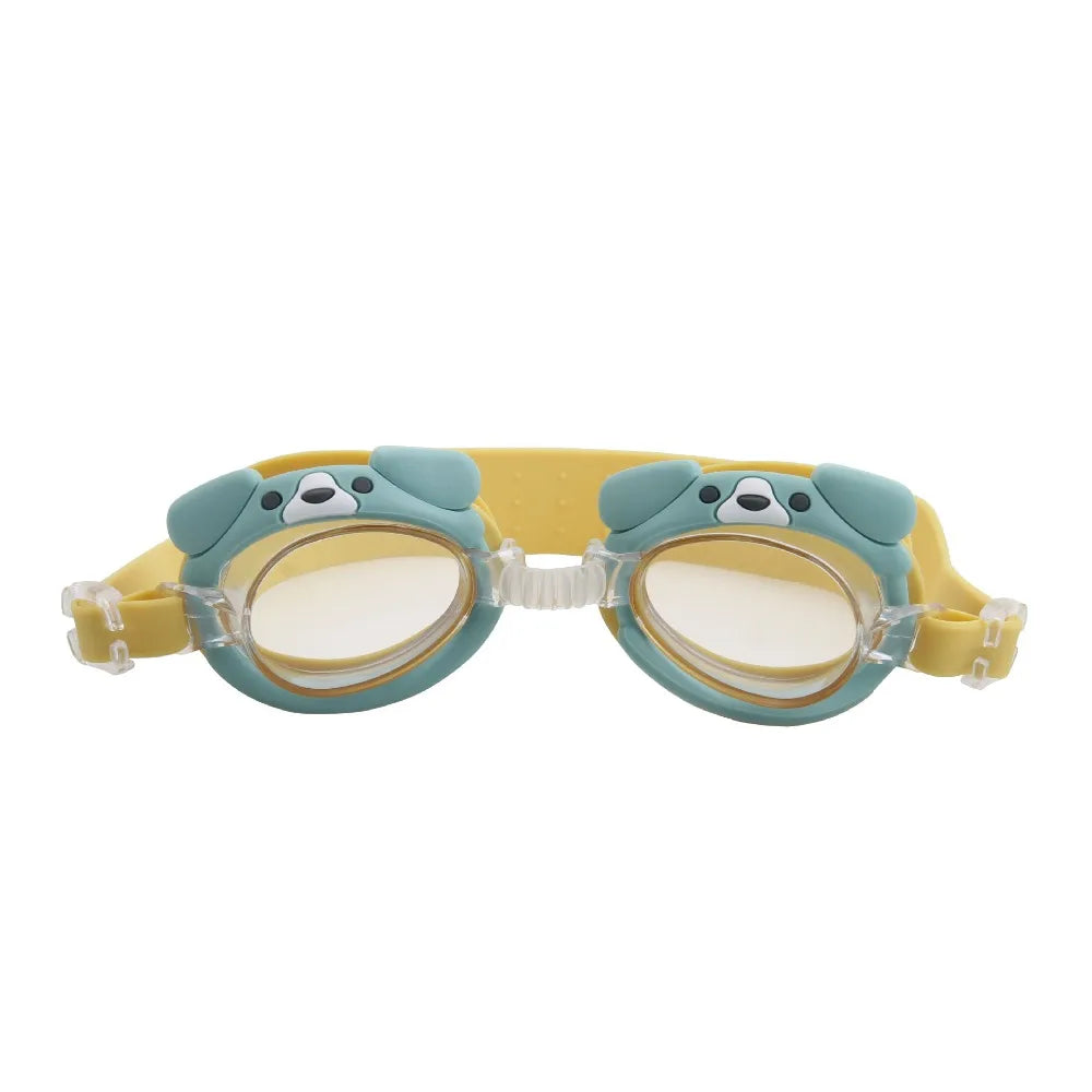 Kids Cartoon Animal Swimming Goggles – HD Waterproof Ages 3–6 Kids Swim Goggles Axl style B