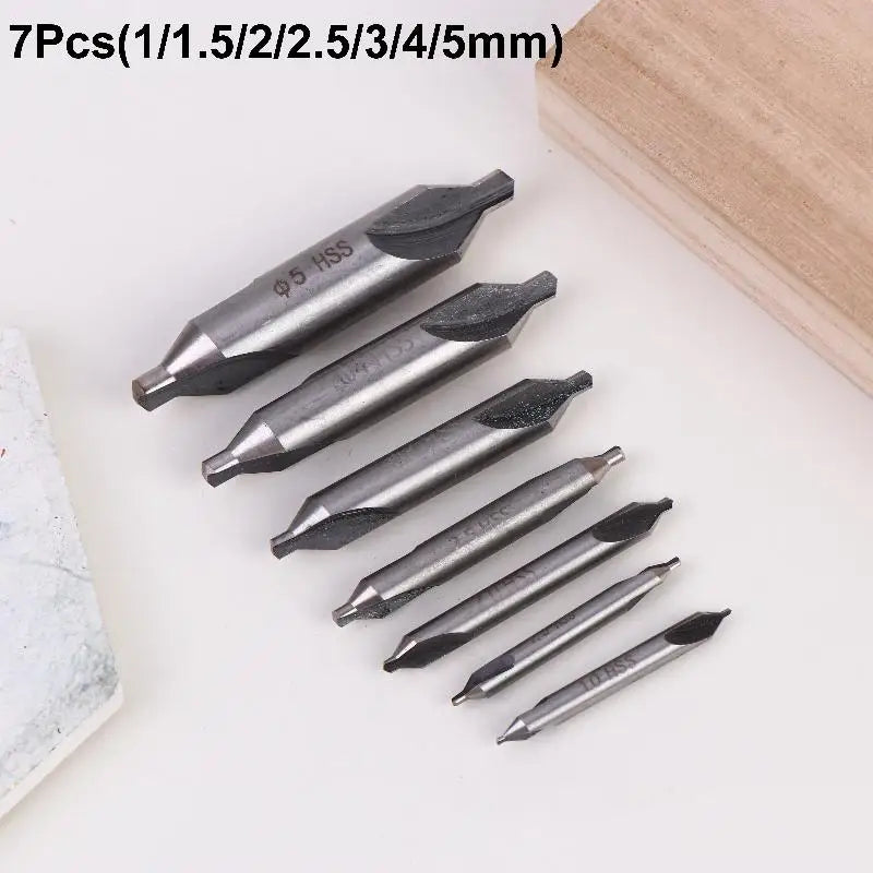 HSS Lathe Center Drill Bits 6-Pc Set – Countersink Tool Kit Center Drill Bit Set Axl A3