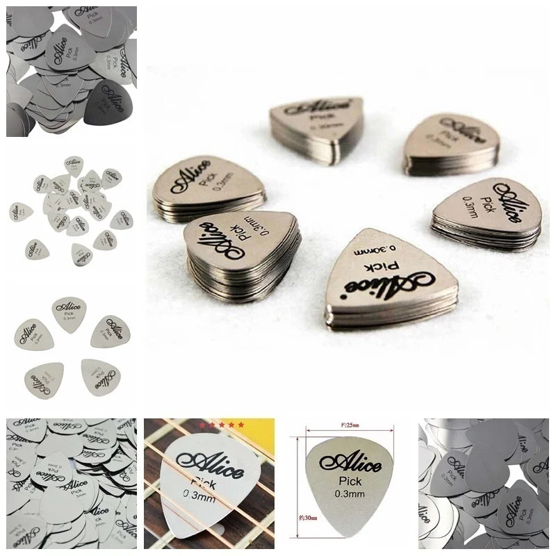 Metal Guitar Picks 0.3mm Stainless Steel – 5 or 10 Pack Guitar Picks Axl 10PCS