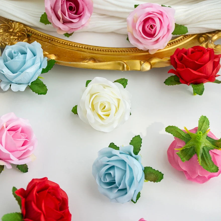 Silk Rose Heads for Weddings, Wreaths & DIY Crafts – 20/40 Pcs Artificial Silk Flowers Axl