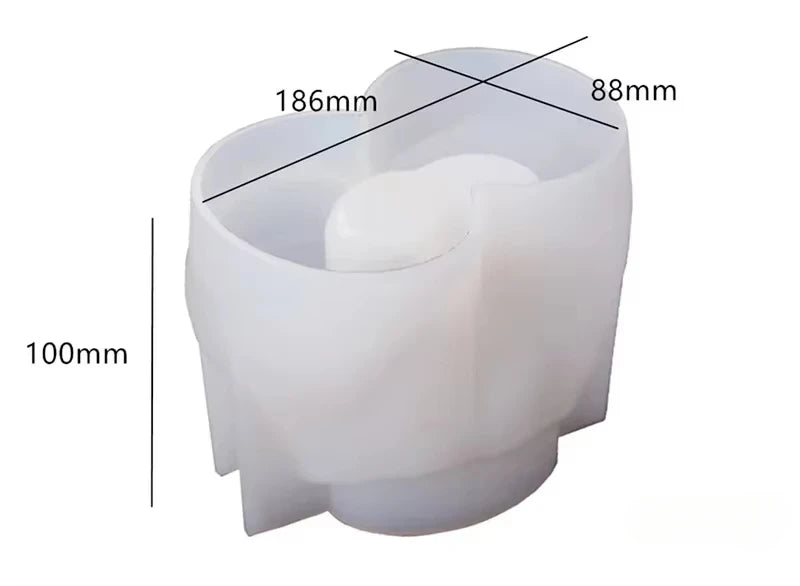 Butt Vase & Pen Holder Silicone Mold – DIY Epoxy Resin Kit Resin Craft Mold Axl WHITE