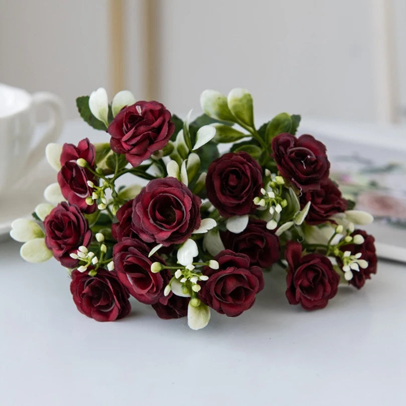Silk Rose Artificial Flowers – Wedding, Wreath & Home Decor Artificial Silk Flowers Axl Red
