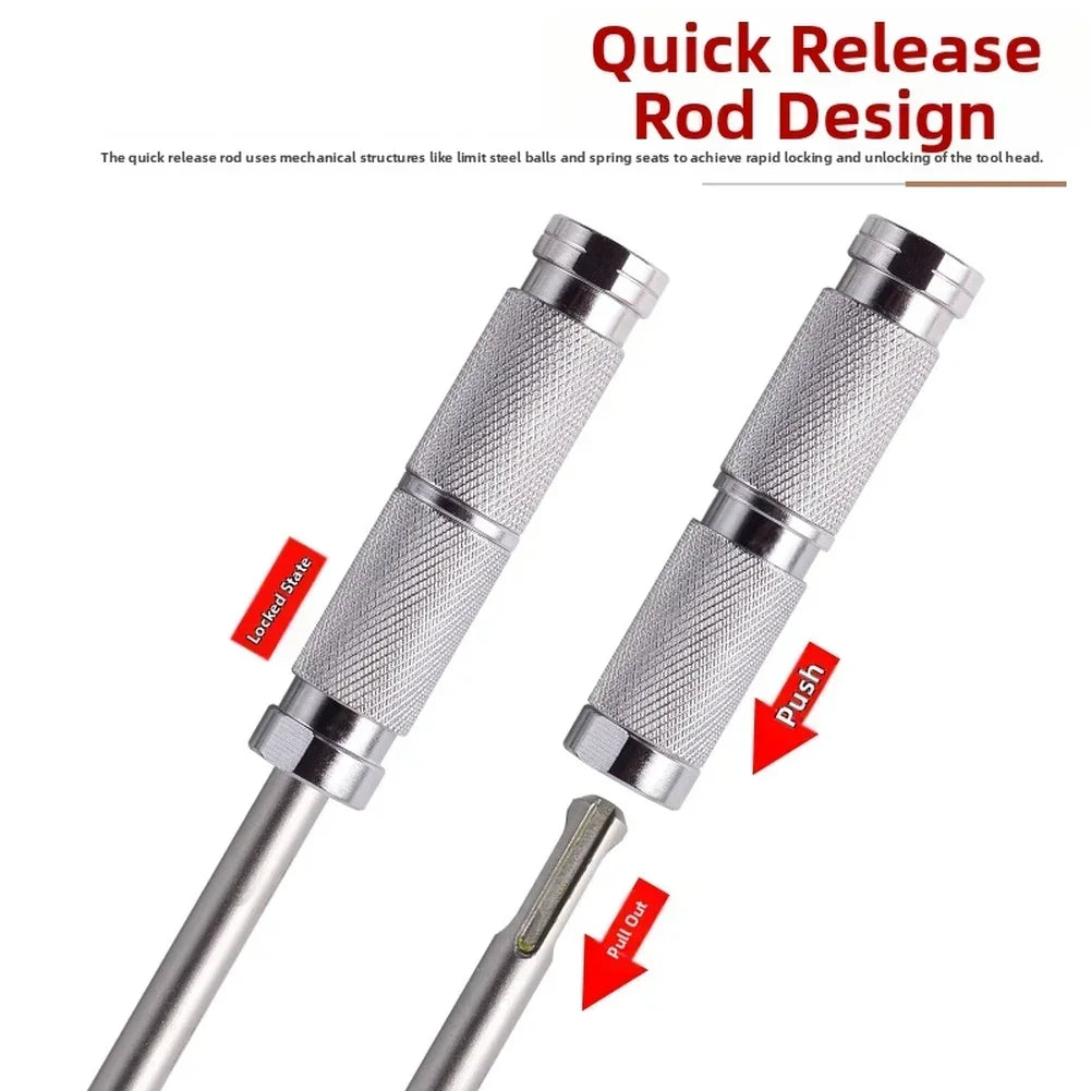 SDS Plus Extension Rod Double-Headed Quick Release Adapter Drill Extension Rod Axl