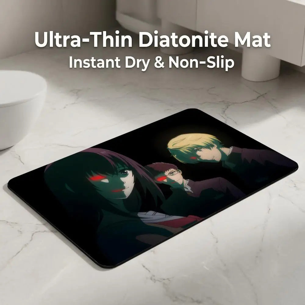Anime Diatomite Bath Mat – Quick Dry & Anti-Slip Floor Mat Diatomite Bath Mat Axl