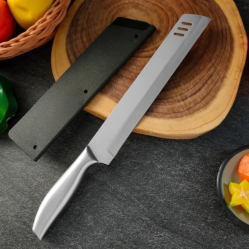 InLeung Large Stainless Steel Fruit Chef's Knife with Sheath Chef's Knife Axl
