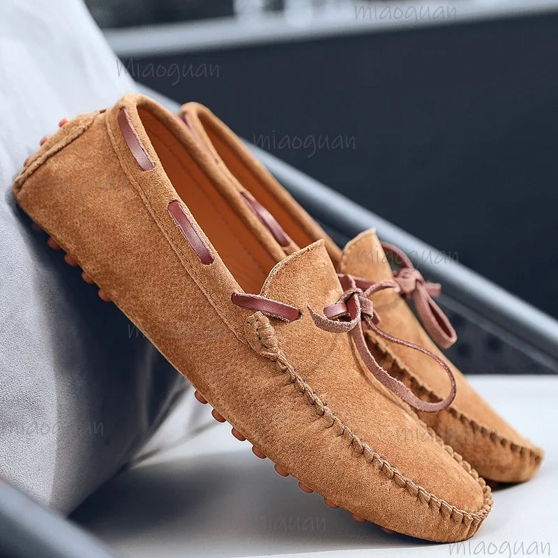 Men's Slip-On Suede Loafers – Soft Sole Casual Shoes Size 38–49 Men's Loafers Axl