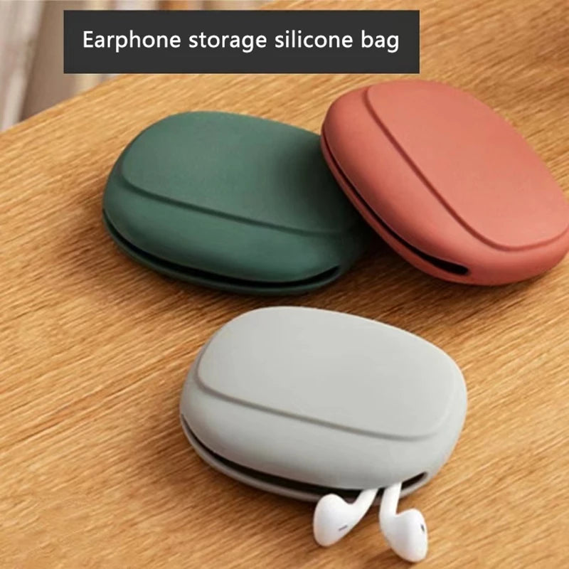 Silicone Earphone & Cable Storage Box – Portable Travel Organizer Cable Storage Organizer Axl