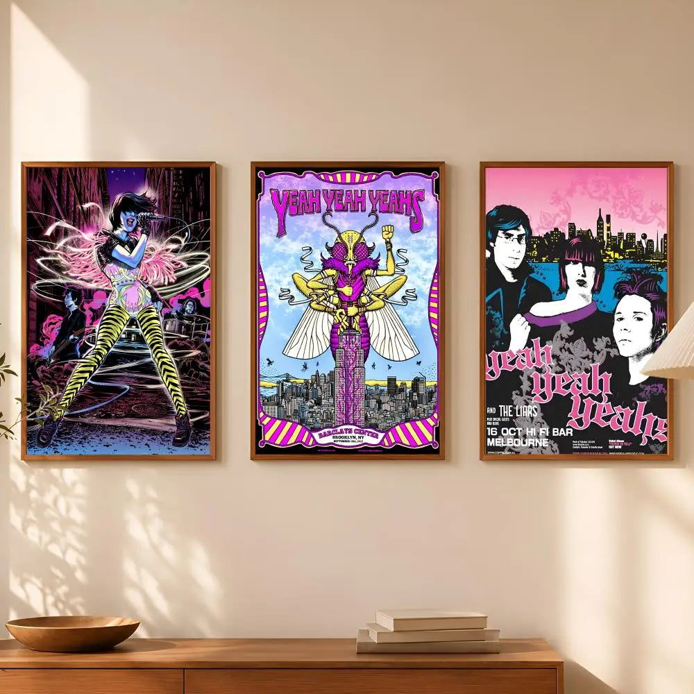 Yeah Yeah Yeahs Poster – Self-Stick HD Waterproof Wall Art Music Wall Poster Axl