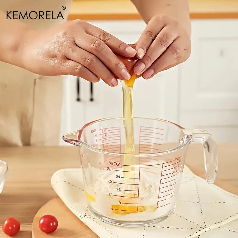 KEMORELA Glass Measuring Cup – Microwave Safe for Baking Glass Measuring Cup Axl