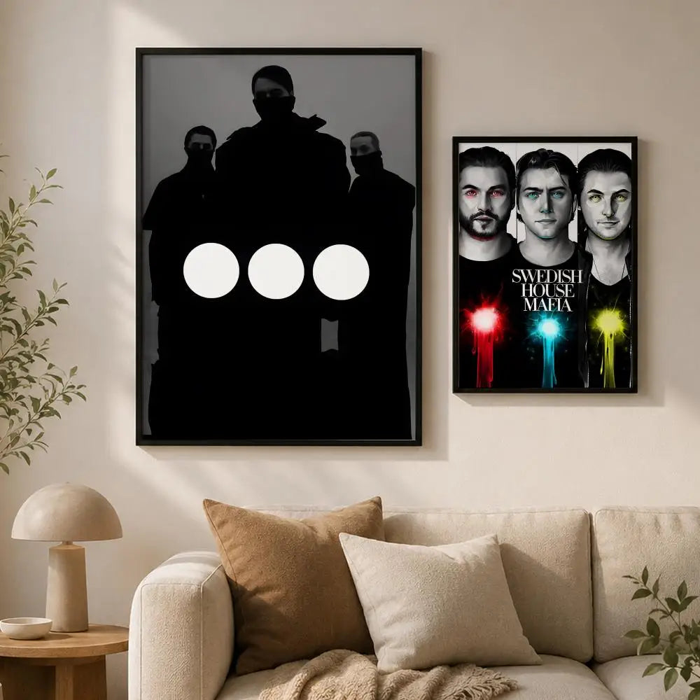 Swedish House Mafia Waterproof PVC Wall Poster – Peel & Stick HD Wall Art Poster Axl