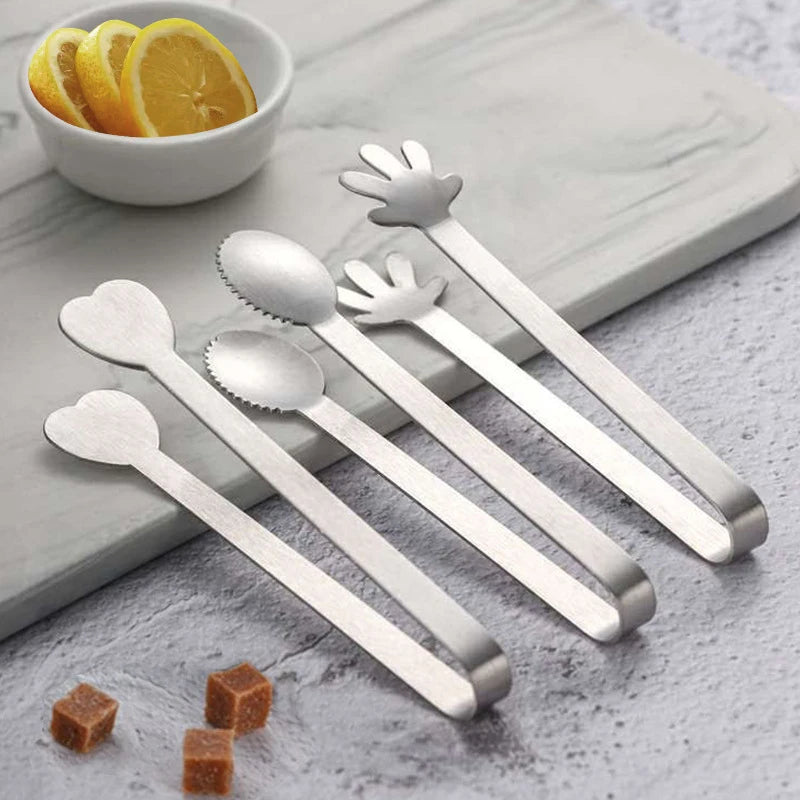Stainless Steel Mini Food Clips – Sugar Cube & Dessert Tongs Kitchen Food Tongs Axl