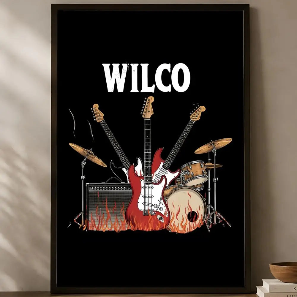 Wilco Band Self-Stick HD PVC Wall Poster | Waterproof Decor Wall Art Poster Axl White03 60X90cmNoframe