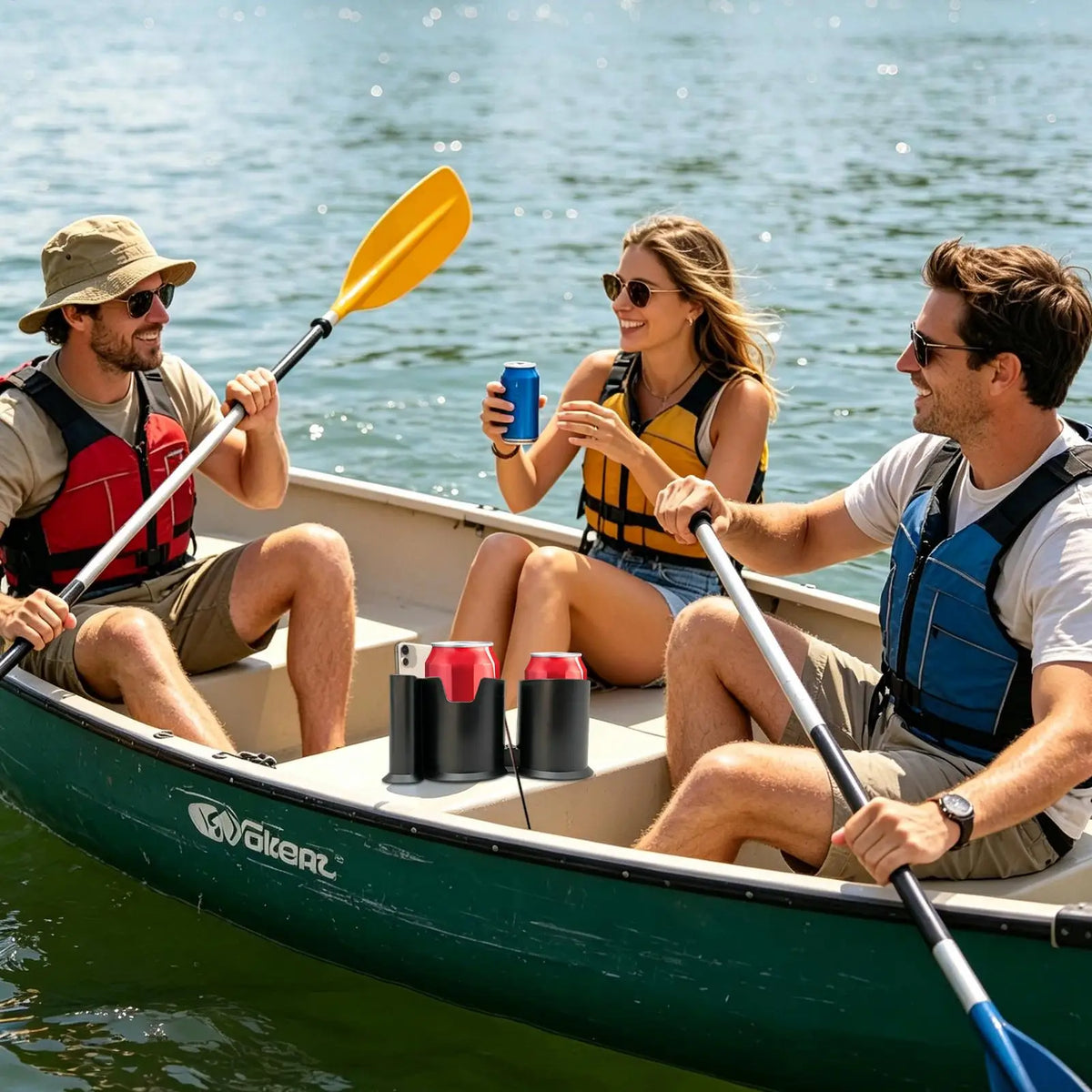 Universal Paddleboard Cup Holder & Phone Mount Anti-Slip Kayak Cup Holder Axl