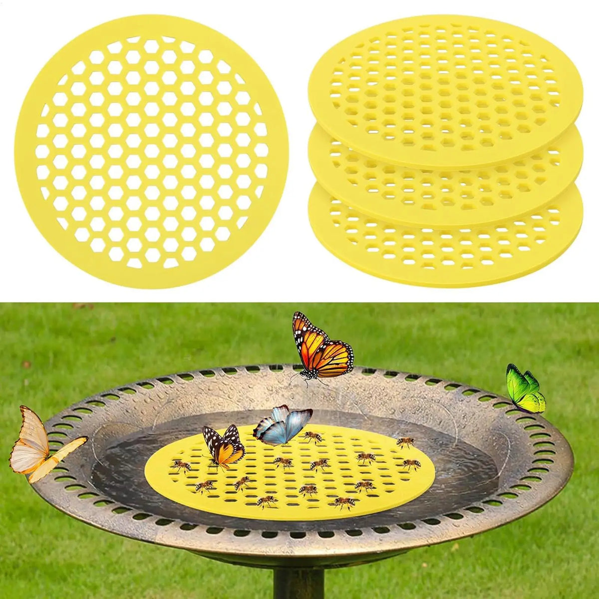 Floating Bee Island Waterer – Honeycomb EVA Drinking Tray Bee Waterer Tray Axl