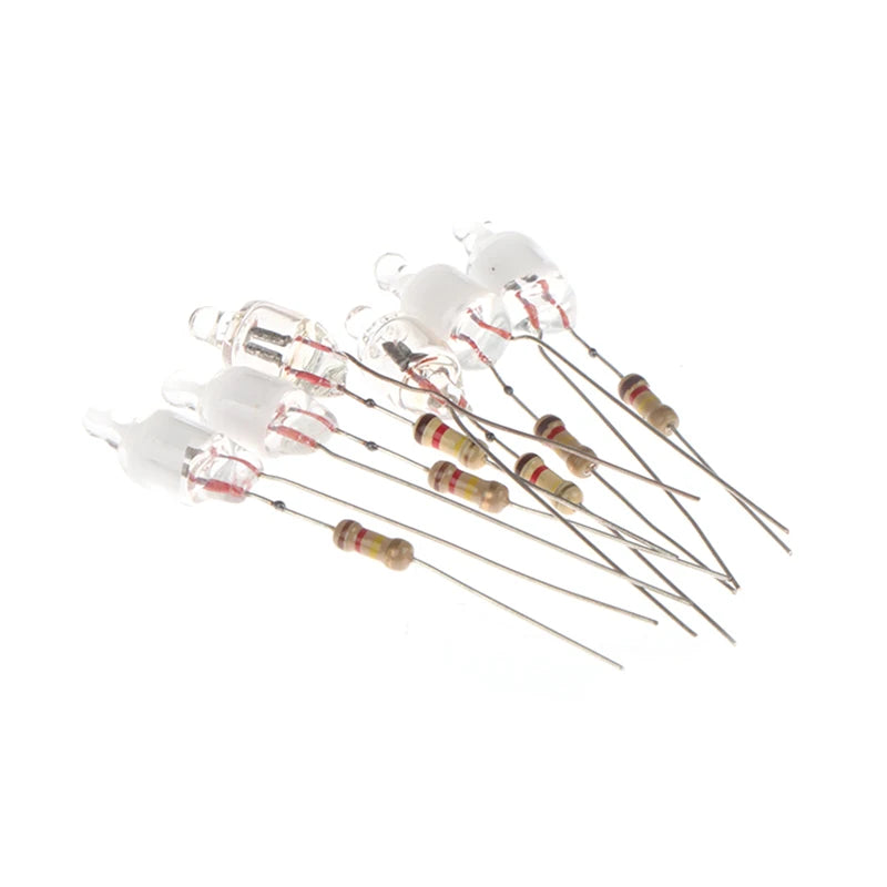 10-Pack 6mm Neon Indicator Bulbs Green Red Blue 220V AC Neon Indicator Bulbs Axl