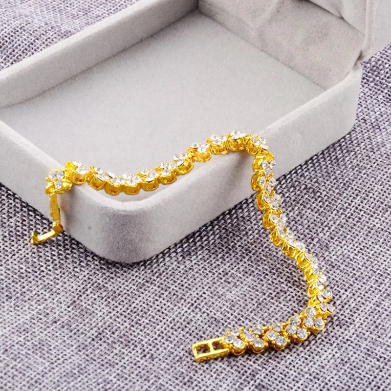 Crystal Magnetic Charm Bracelet – Gold Chain Jewelry for Women Charm Bracelet Axl