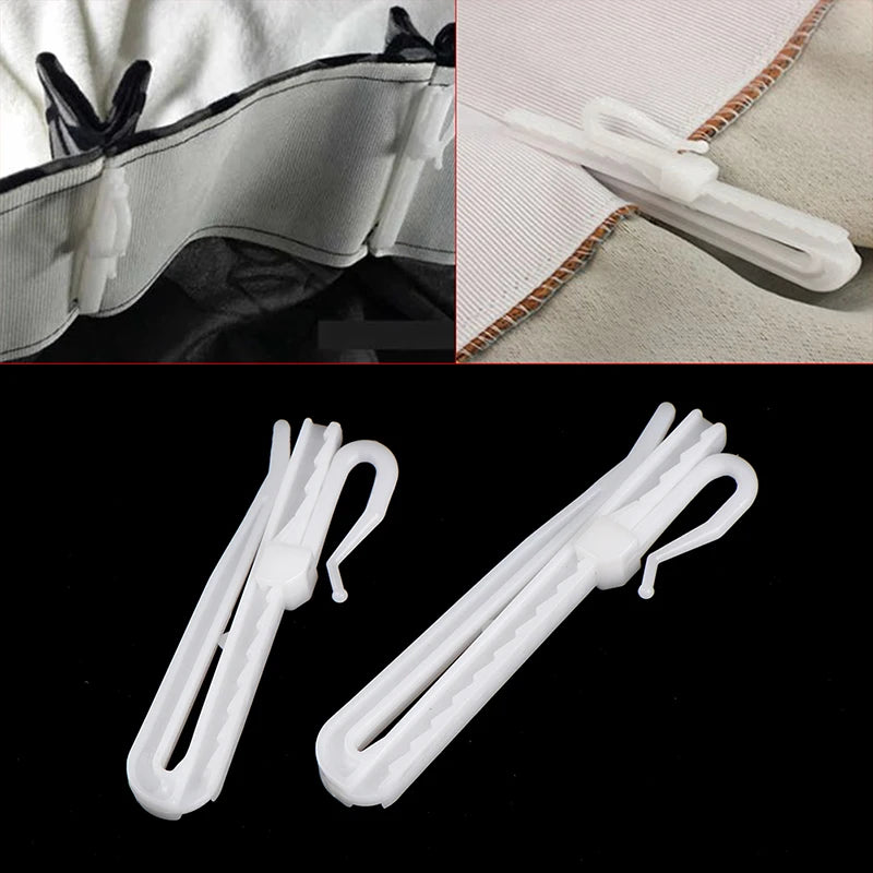 10-Pack White Plastic Curtain Hanging Hook Rings | Home & Office Curtain Hook Rings Axl