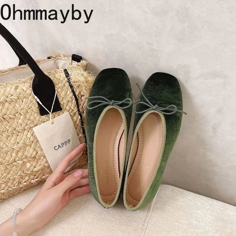 Women's Butterfly-Knot Ballet Flats – Soft Sole Slip-On Dress Shoes Women's Ballet Flats Axl