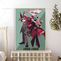 Hazbin Hotel Angel Dust & Alastor Wall Poster Sticker Wall Art Poster Axl z3 10x15cm No Frame