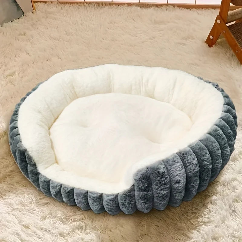 KEMORELA Jumbo Plush Cat Bed – Sofa with Backrest, Washable Plush Pet Bed Axl