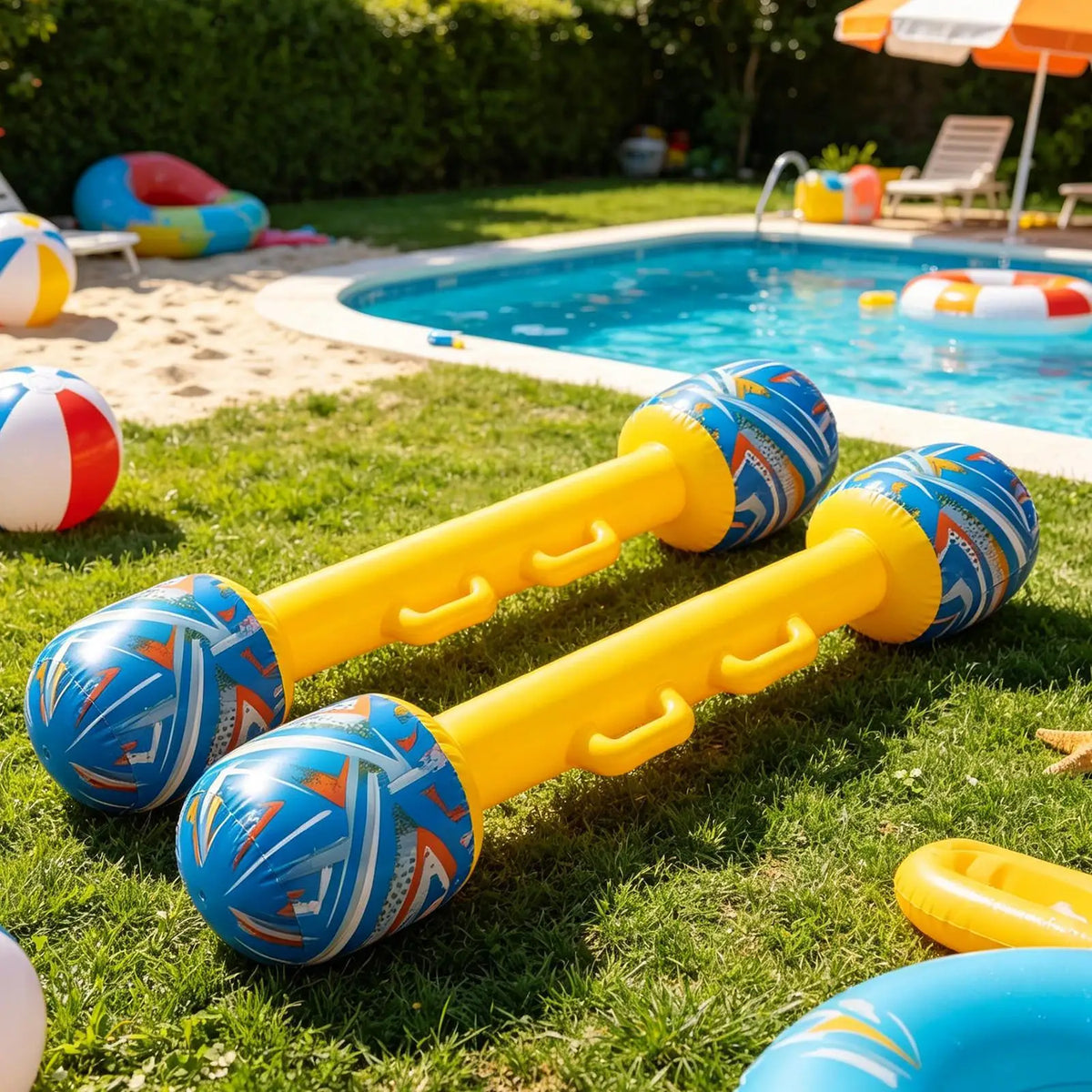 Inflatable Gladiator Battle Sticks 2-Pack | Party Toy for All Ages Inflatable Party Toy Axl