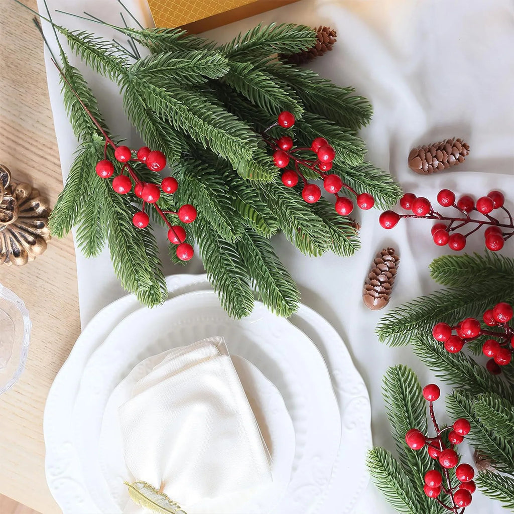 Artificial Pine Branches Greenery for Wreaths & Holiday Decor Artificial Greenery Axl