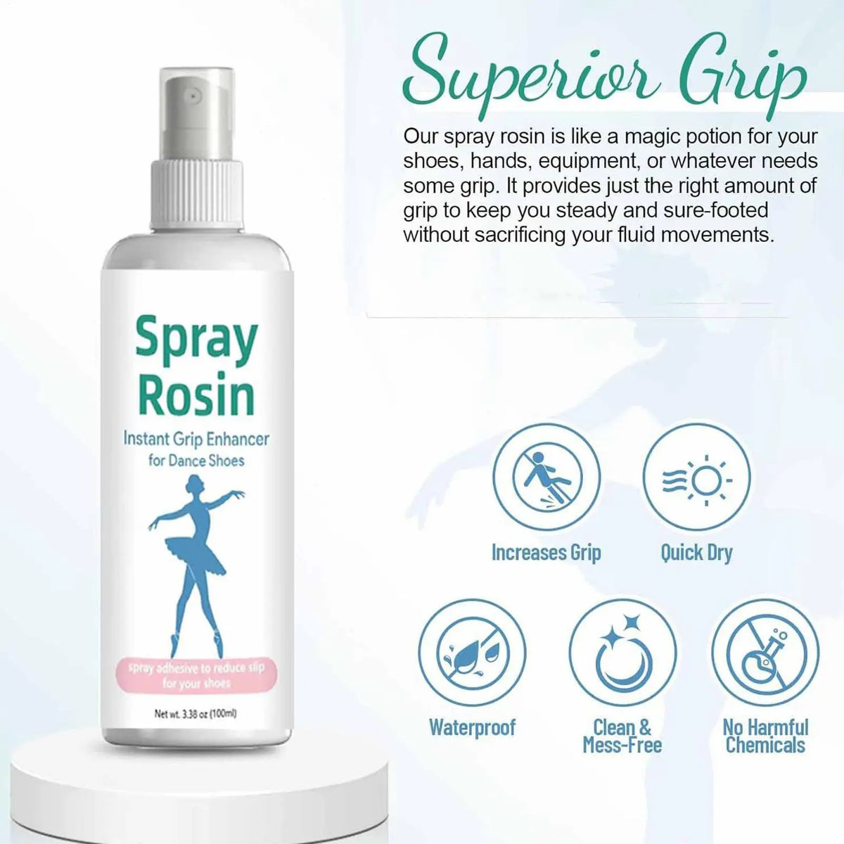 Dance Rosin Spray 100ml – Non-Slip Grip for Pointe Shoes Dance Grip Spray Axl