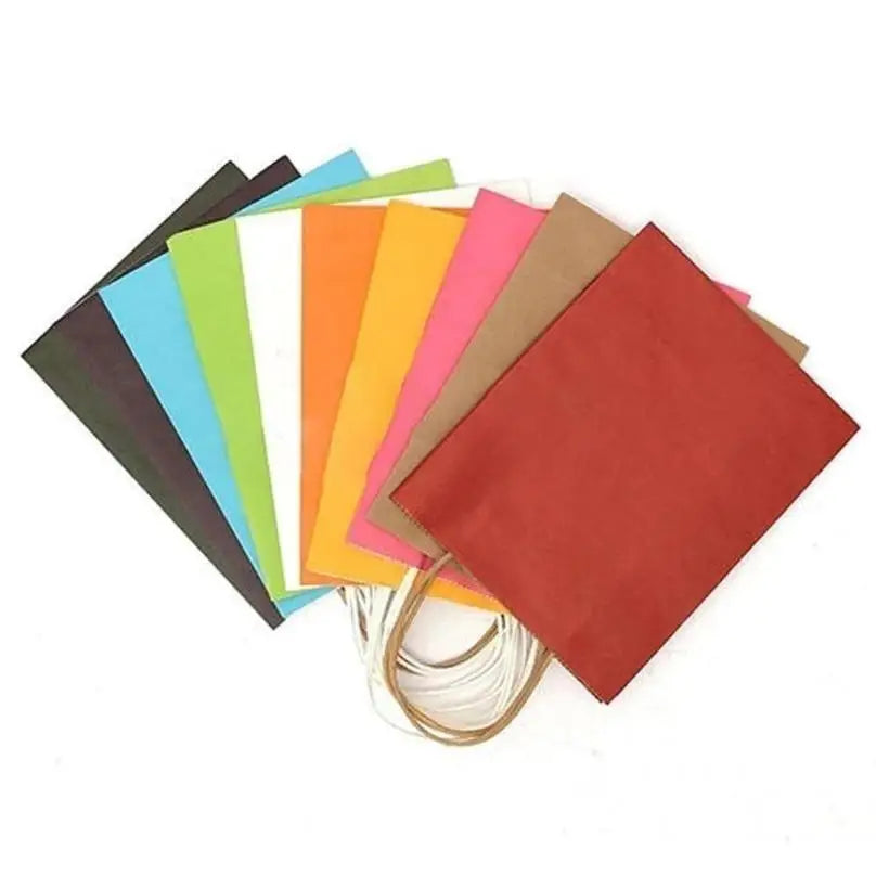 Kraft Paper Gift Bags with Handles 5-Pack | Party Favor Bags Kraft Gift Bags Axl