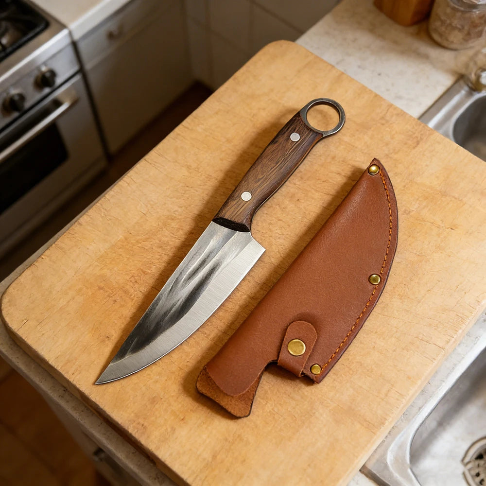 Hand Forged Full Tang Kitchen Chef Knife – Wenge Wood Handle Chef Kitchen Knife Axl
