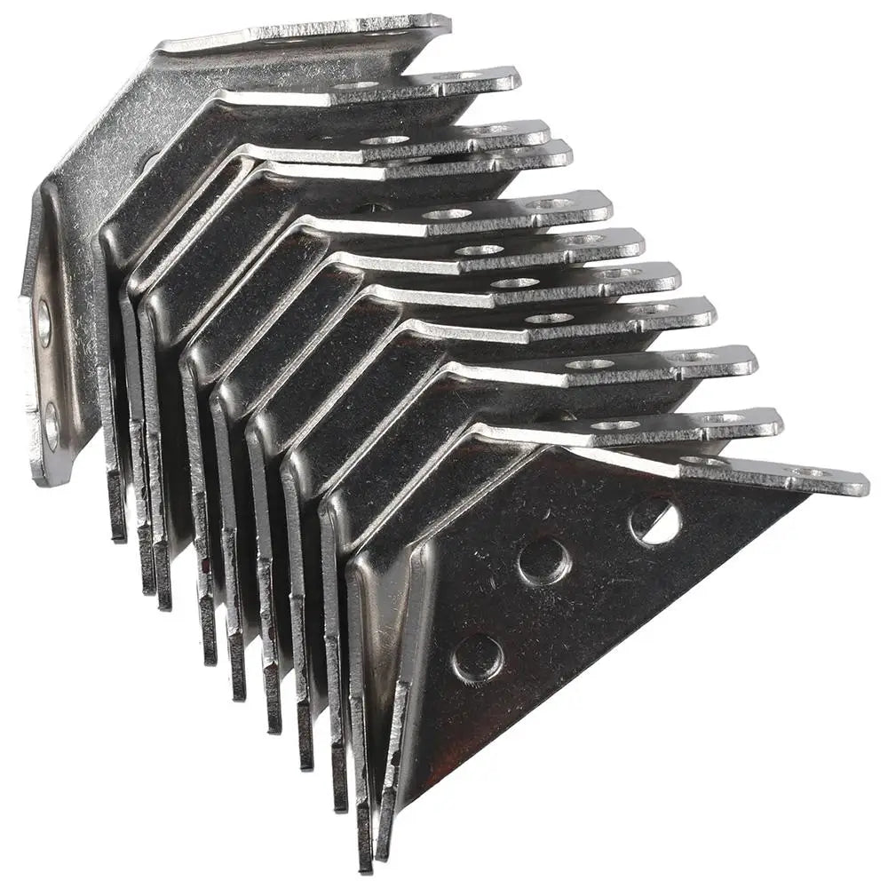 10-Pack Stainless Steel Trapezoid Angle Corner Brackets – Furniture Corner Angle Brackets Axl