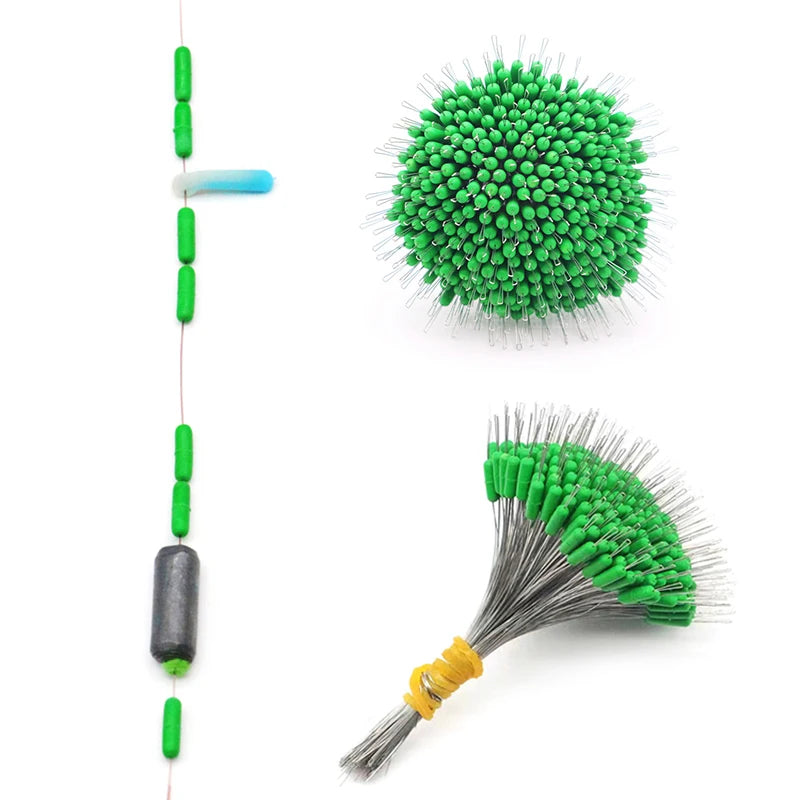 300 Pcs Silicone Fishing Bobber Stoppers & Space Bean Connectors Fishing Bobber Stopper Axl