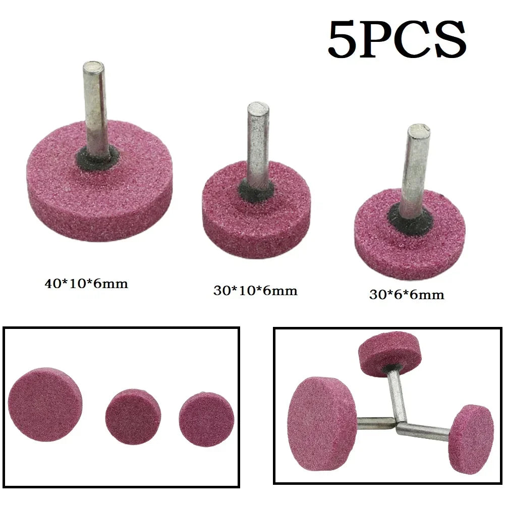 5-Pc Abrasive Mounted Stone Grinding Wheels | 6mm Shank Rotary Tool Rotary Tool Accessory Axl