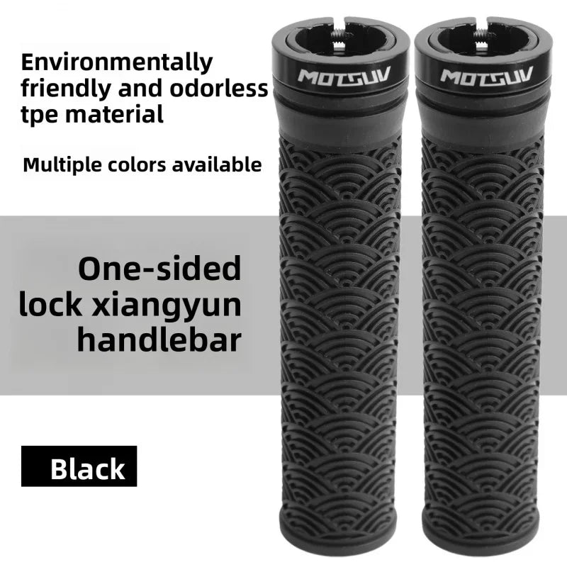 MTB Lock-On Handlebar Grips – Ergonomic Non-Slip Rubber Pair Bike Handlebar Grips Axl