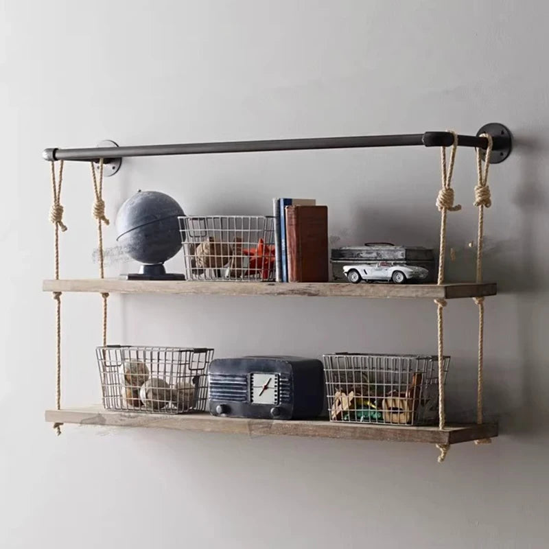 Solid Pine Wood 3-Tier Floating Wall Shelf – Modern Storage Floating Wall Shelf Axl