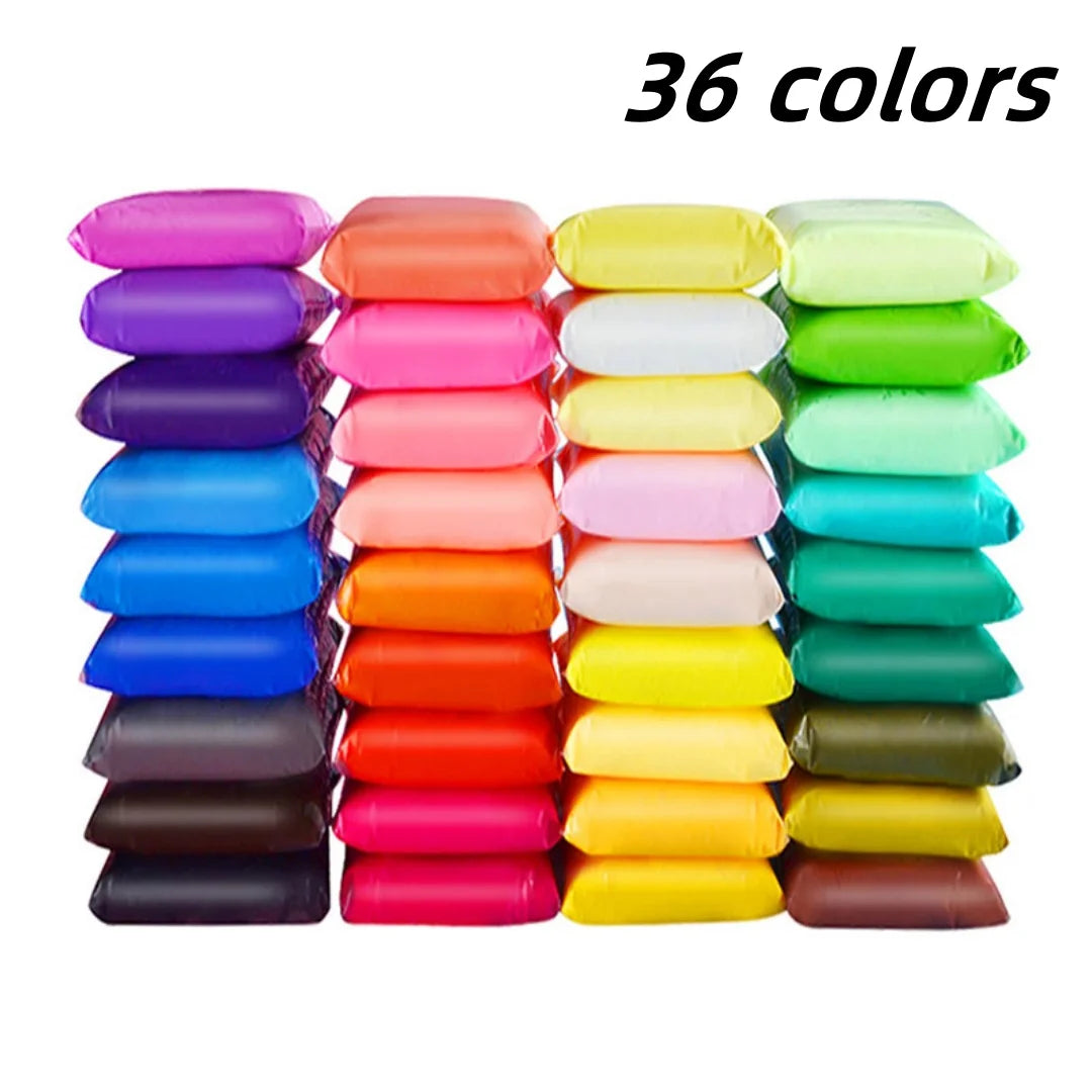 36-Color Air Dry Modeling Clay Set – Kids DIY Art Kit Modeling Clay Set Axl Light Grey