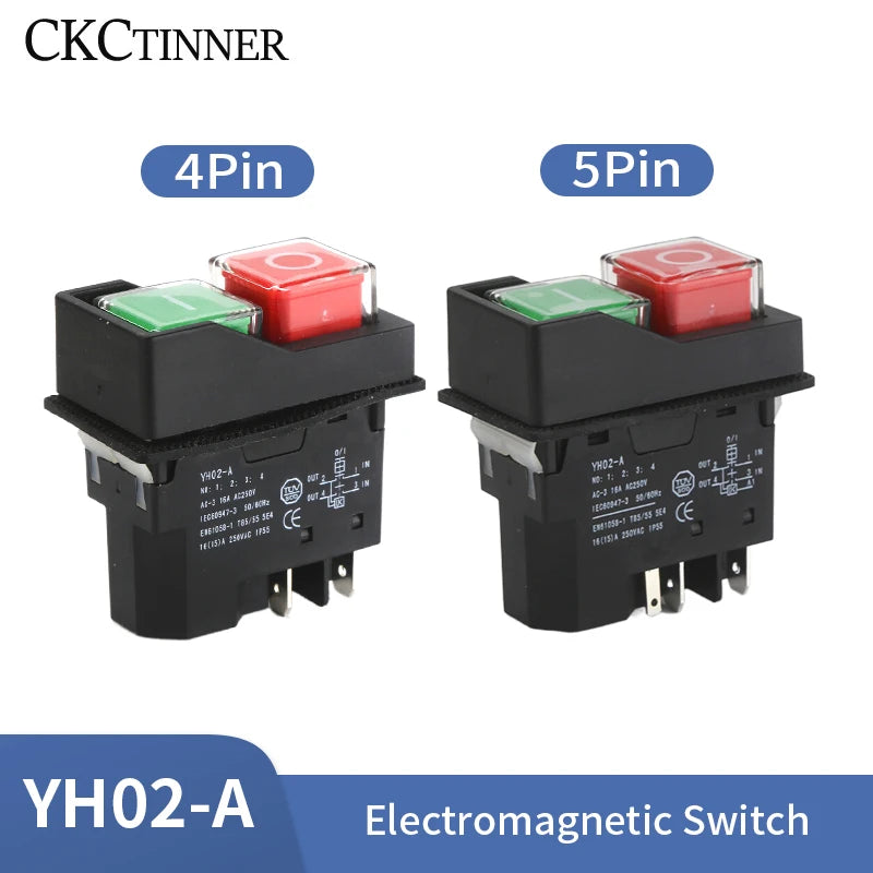 IP55 Electromagnetic Push Button Safety Switch 110V/220V 15A Push Button Switch Axl