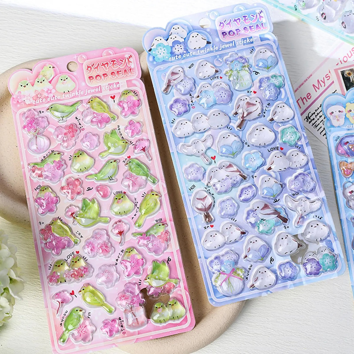 3D Puff Stickers Cute Bird Decals for Journal, Notebook & Planner Decorative Puff Stickers Axl